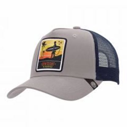 Изображение Trucker Cap Born to Surf Grey The Indian Face for men and women