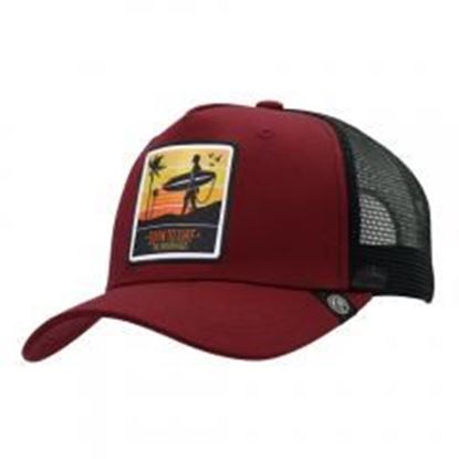 Foto de Trucker Cap Born to Surf Red The Indian Face for men and women