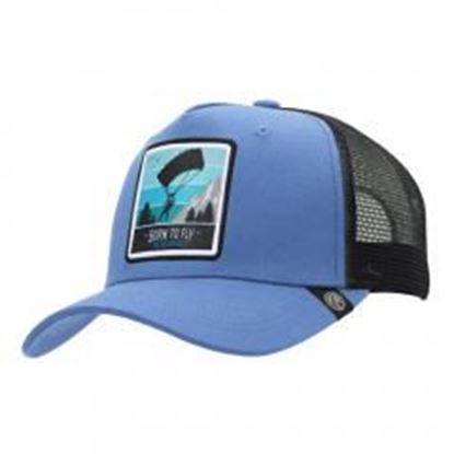 Изображение Trucker Cap Born to Fly Blue The Indian Face for men and women
