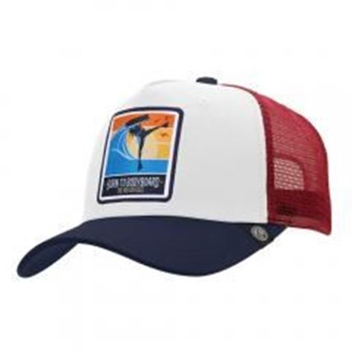 图片 Trucker Cap Born to Bodyboard White The Indian Face for men and women