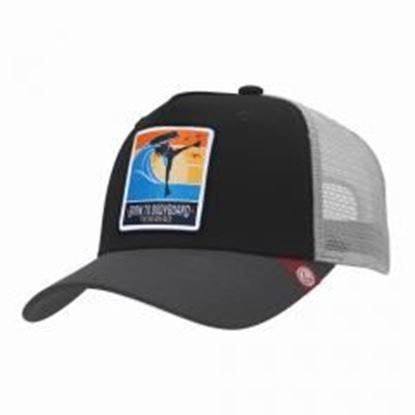 Picture of Trucker Cap Born to Bodyboard Black The Indian Face for men and women