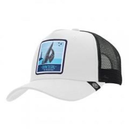 Изображение Trucker Cap Born to Sail White The Indian Face for men and women