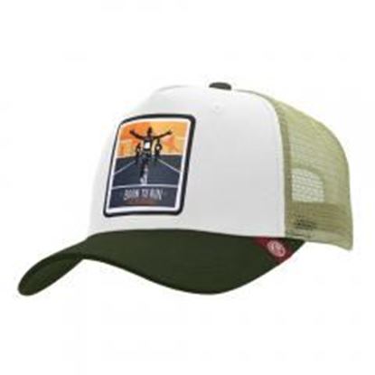 Изображение Trucker Cap Born to Run White The Indian Face for men and women