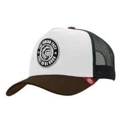 Picture of Trucker Cap Born to be Free White The Indian Face for men and women