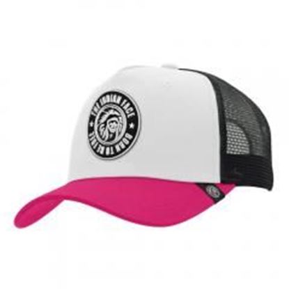Picture of Trucker Cap Born to be Free White The Indian Face for men and women