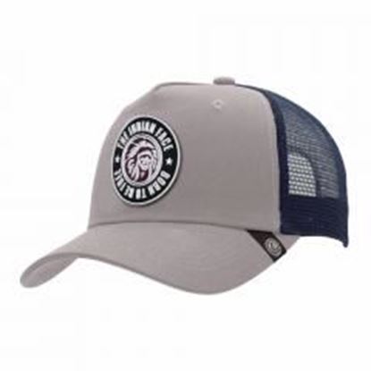 Изображение Trucker Cap Born to be Free Grey The Indian Face for men and women