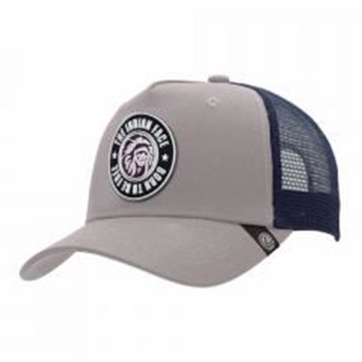 图片 Trucker Cap Born to be Free Grey The Indian Face for men and women