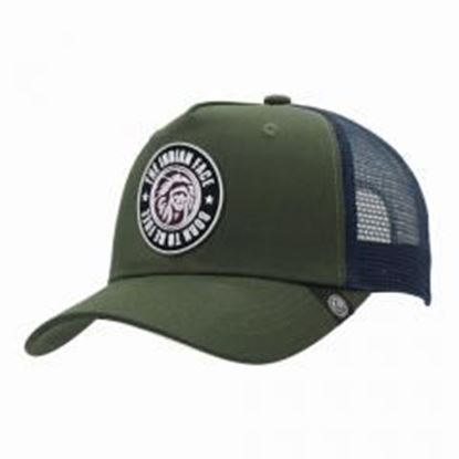 Изображение Trucker Cap Born to be Free Green The Indian Face for men and women