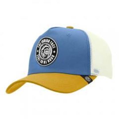 Изображение Trucker Cap Born to be Free Blue The Indian Face for men and women