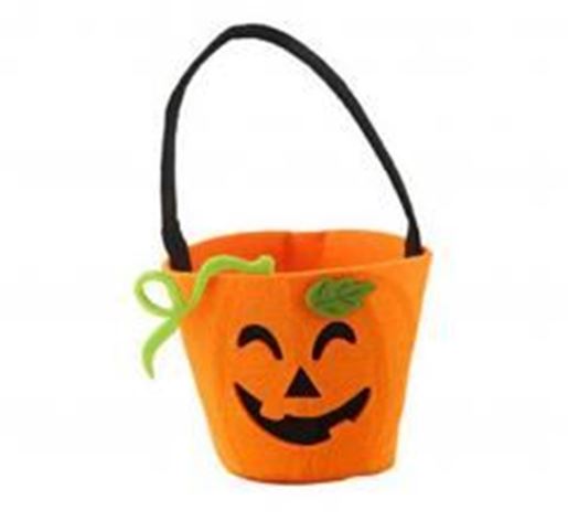 Picture of Portable Candy Bags Non-woven Green Vines Pumpkin Bags Halloween Decorations