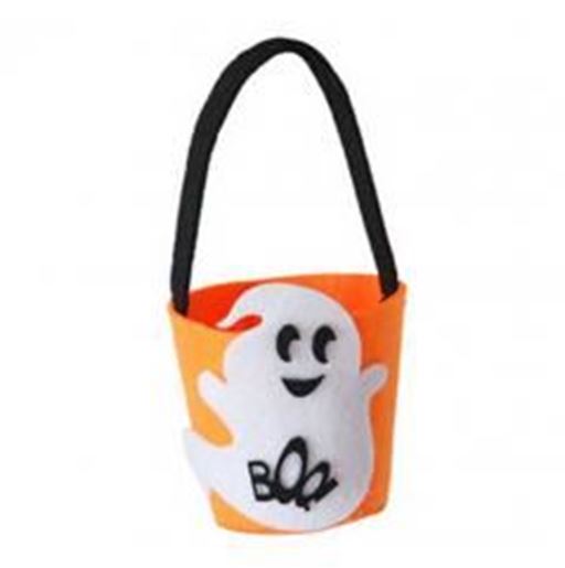 Picture of Halloween Decorations Non-woven Specter Pumpkin Bags Portable Candy Bags