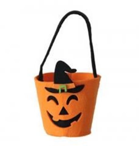 Picture of Halloween Decorations Portable Candy Bags Non-woven Pumpkin Bags, Witch