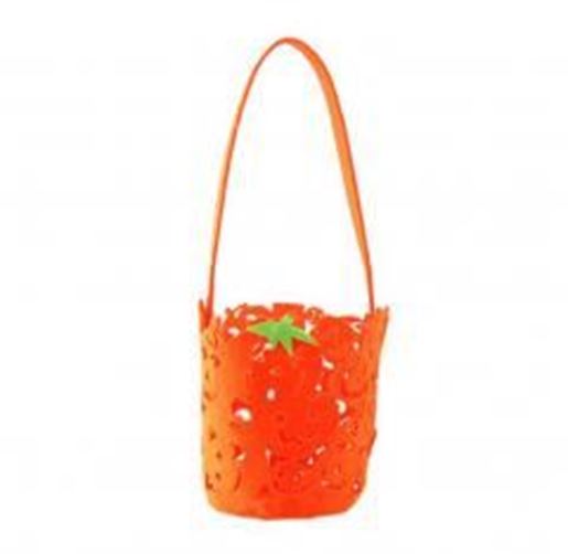 Picture of kids Candy Handbag Buckets Non-woven Hollowed-out Pumpkin Bags