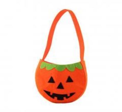 Picture of Smiley Face Pumpkin Bags Halloween Decorations Portable Candy Bags