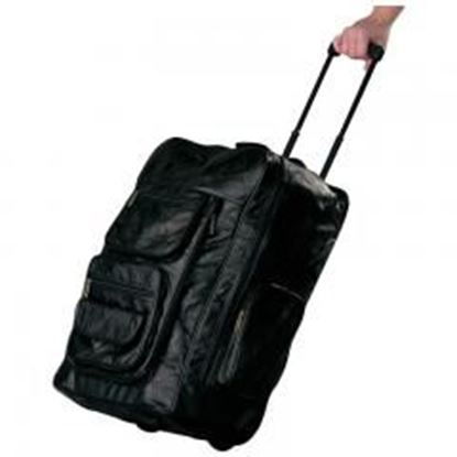 Picture of Embassy&trade; Italian Stone&trade; Design Genuine Leather Super-Deluxe 23&quot; Trolley/Backpack: Each