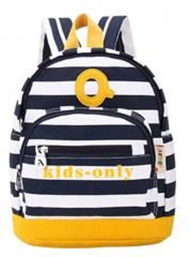 Picture of New Small fresh Backpack Stripe Cute Backpack NAVY BLUE