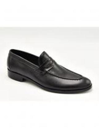 Picture of Handmade Leather Penny Loafer Shoes - Black 9.5: Size: 6 Width: Normal (D)