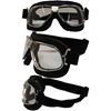 Cruiser With Hand Stitched Black Leather and Clear Antifog Cylindrical Polycarbonate Lenses.