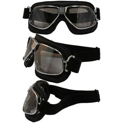 Cruiser With Hand Stitched Brown Leather and Silver Mirror Anti-fog Cylindrical Polycarbonate Lenses