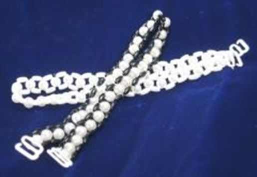 Picture of Fancy Bead Strap -BS2081: Black / White,O/S