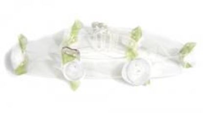 Picture of White Roses on Bra Straps-N509: As shown,O/S