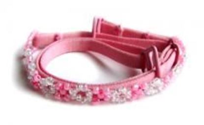 Picture of Pink Bra Straps w/ pink beads-F102PK-B1: As shown,O/S