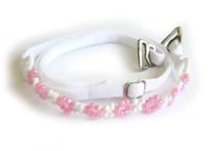 Изображение White Bra Straps w/ Pink beads-F102PK-B3: As shown,O/S