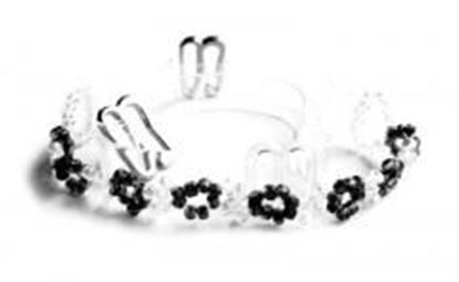 Picture of Clear Straps w/ Black Beads-P302B-B1: As shown,O/S