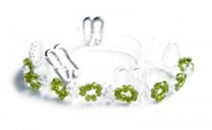 Picture of Clear Straps w/ Green Beads-P302G-B1: As shown,O/S