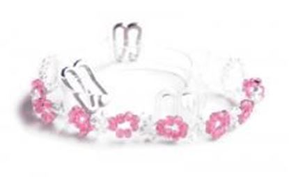 Picture of Clear Straps w/ Pink Beads-P302PK-B1: As shown,O/S