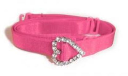 Picture of Pink Bra Strap with Diamond Heart-F100PK-DH: As shown,O/S