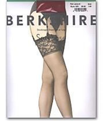 Picture of 3 Pack: Lace Top Stocking-1361-Berkshire: Black Hosiery,A-B