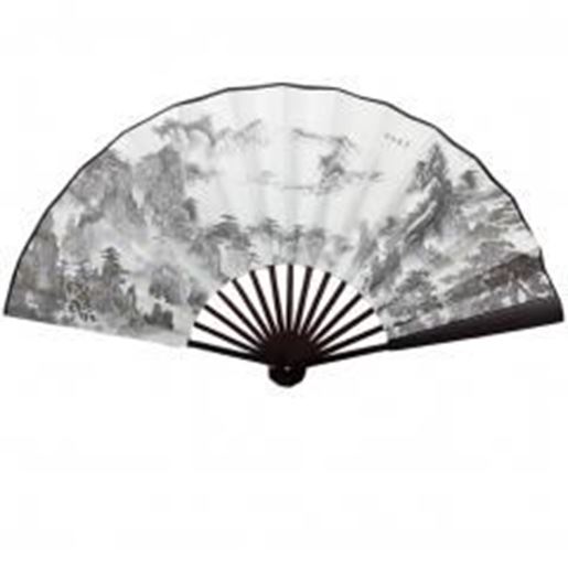 Picture of Chinese Traditional Sick Fan With The Great Forest Pattern