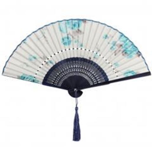 Picture of Beautiful Usable Folding Hand Fan Silk Handheld Fan, F