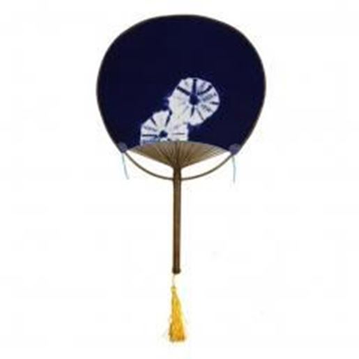 Picture of Japanese Style/Bamboo Handle Round Hand Fan Handheld Fan Perfect Gift/great for themed party/Decor,D