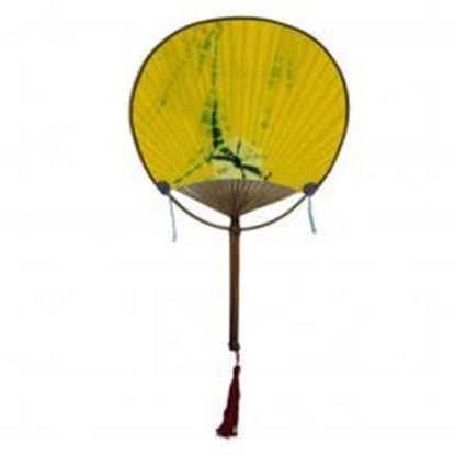 Picture of Japanese Style/Bamboo Handle Round Hand Fan Handheld Fan Perfect Gift/great for themed party/Decor,B