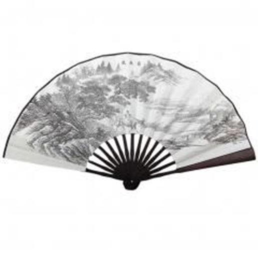 Picture of Chinese Traditional Sick Fan With Grazing Pattern