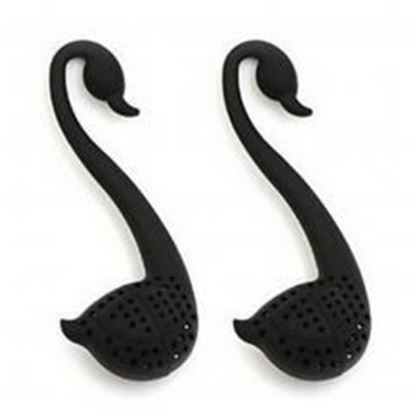 Picture of Set of 2 (Black Swan) Tea Bag/Tea Mesh Strainer/Tea Infuser,BLACK