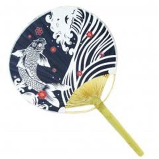 Picture of Japanese Style Hand Fan Paper Hand Held Fan Wood Handle, No.6