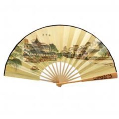 Picture of Oriental Style Folding Fan Hand Fan Handfan Handheld Fan Perfect Gift, H