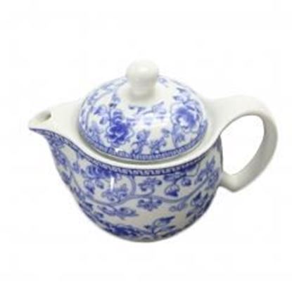 Picture of Blue Orchid Creative Ceramic Tea Kettle With Tea Infuser White Tea pot