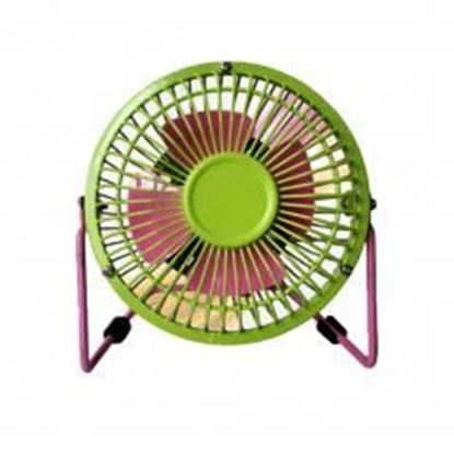 Picture of Mini Fan,Portable Fan, USB Fan, Desktop Fan(Green and Pink ,4INCH)