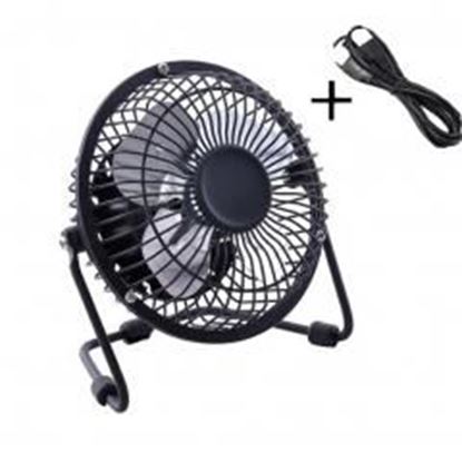 Picture of Mini Fan,Portable Fan, USB Fan, Desktop Fan(Black+1.4M USB Cable)