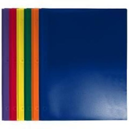 Poly 2 Pocket Portfolio with Tangs - Assorted Colors - 11.5" X 9.375" Case Pack 50