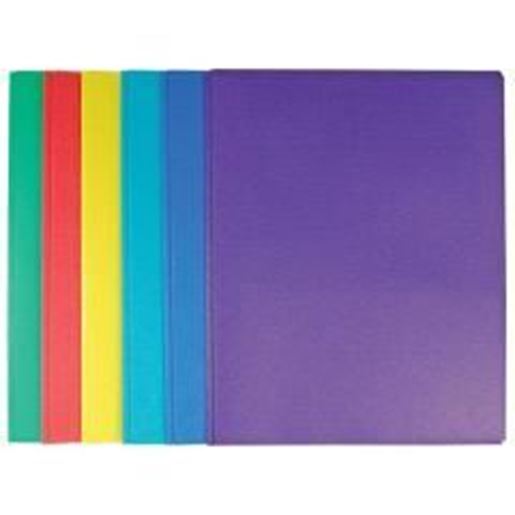 Paper 2 Pocket Portfolio with Tangs - Assorted Colors - 11.5" X 9.4" Case Pack 100