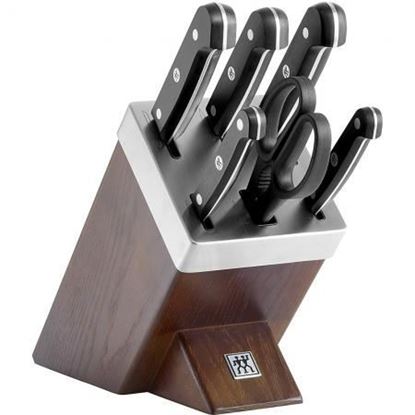 ZWILLING J.A. Henckels Zwilling Gourmet Self Sharpening Knife Set of 7 Pcs Ash Wood Block 36133-000-0