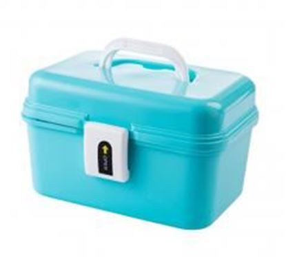 Picture of Cute Portable Storage Chests Durable Storage Container Medicine Chest,BLUE