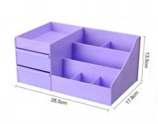 Picture of High-quality Elegant Desktop Storage Boxe For Stationery Sundry,Purple