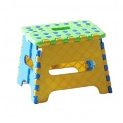 Picture of Plastic Foldable Step Stool Folding Stools Stepstool for Kids & Adults - Green