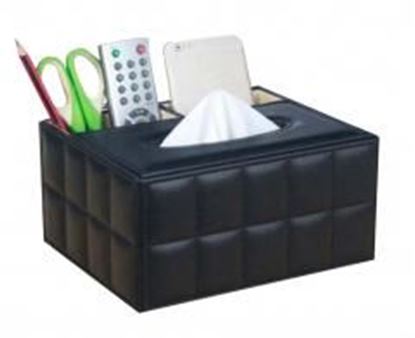 Picture of Creative Student Desktop Storage Box/ Multifunctional Tissue Box, Black